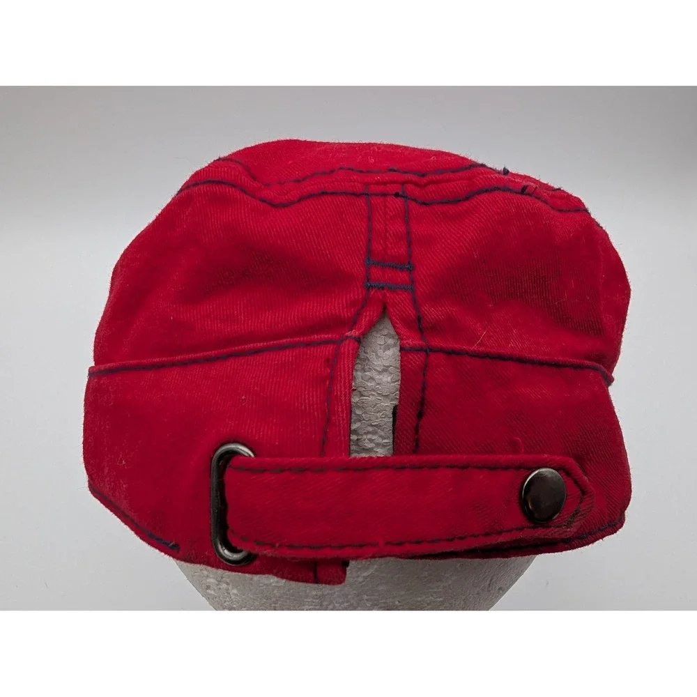 New Era St Louis Cardinals Womens Red Rhinestone Cadet Military Hat MLB Cap